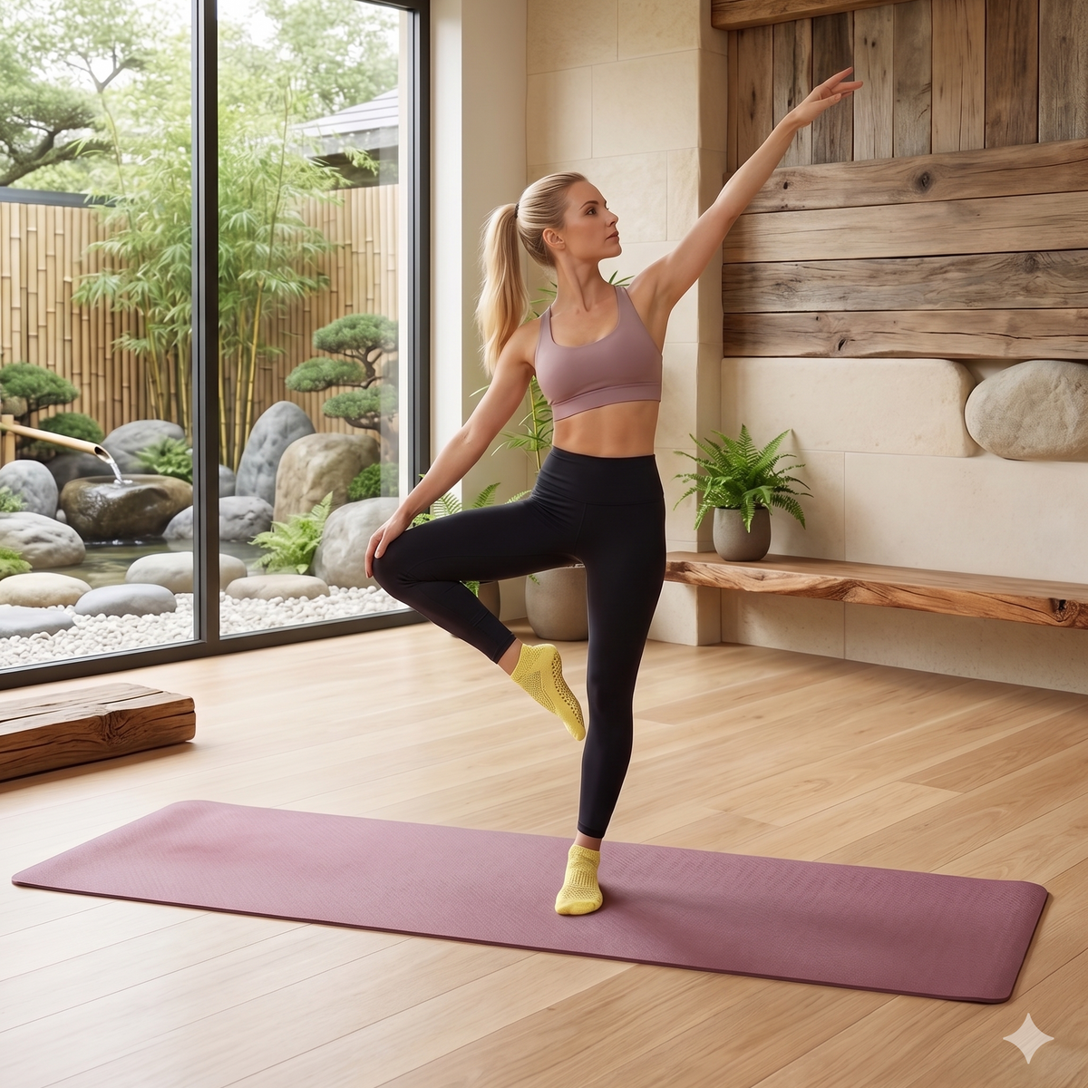 Premium Mat Pilates Grip Socks (6-Pair