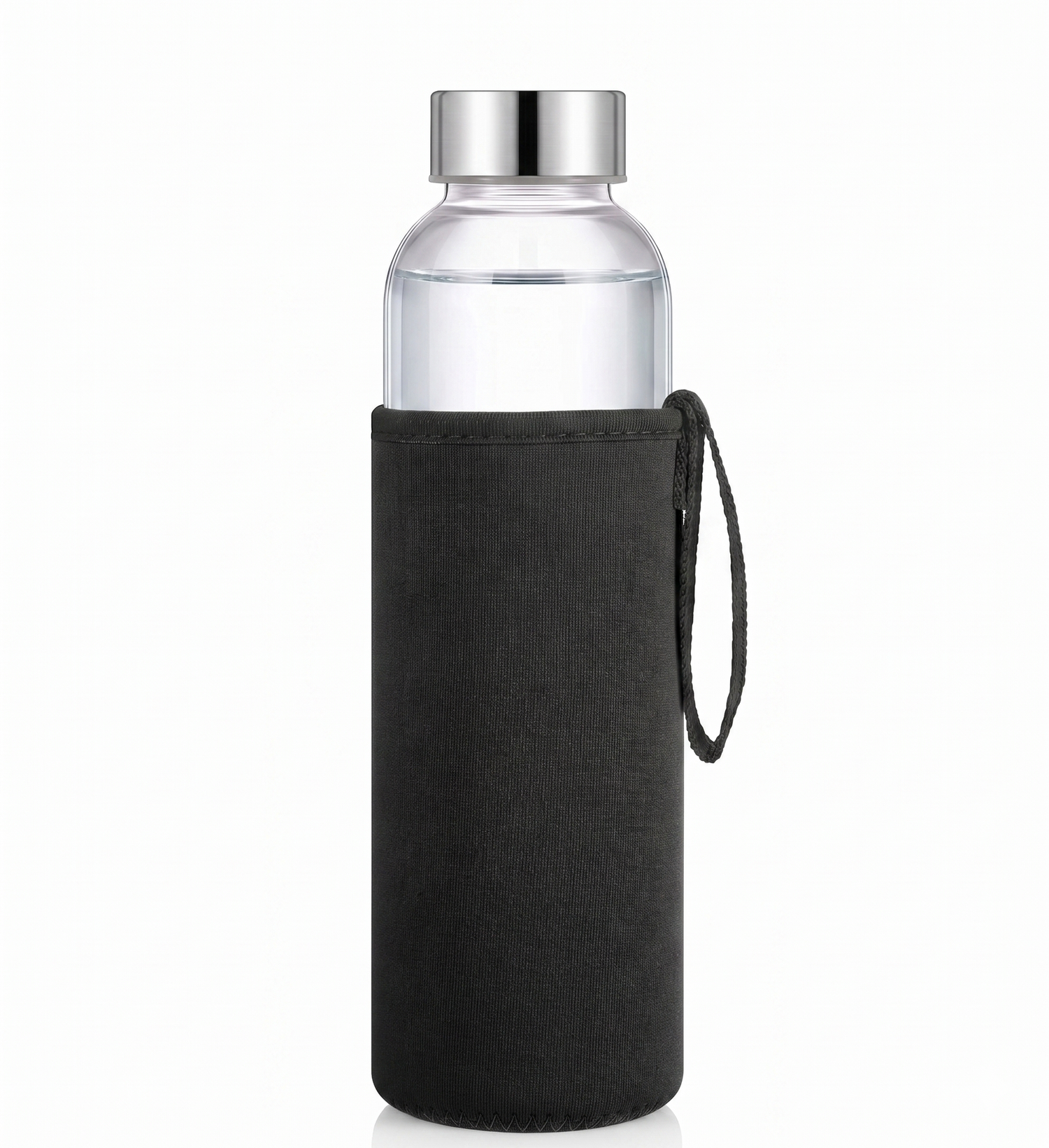 8 oz Glass Water Bottle with Protective Silicone Sleeve